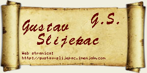 Gustav Slijepac vizit kartica